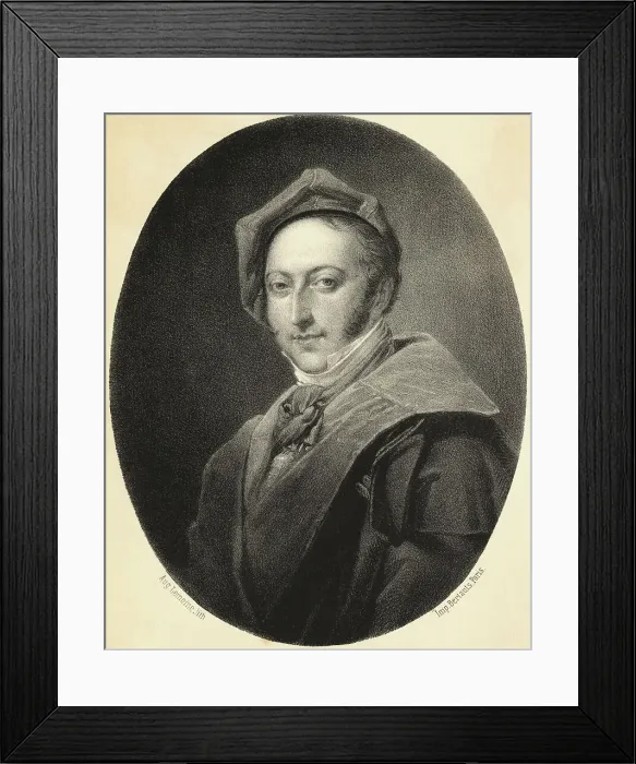 Framed Print : Portrait of Italian Composer Gioacchino Antonio Rossini Framed Print : Portrait of Italian Composer Gioacchino Antonio Rossini