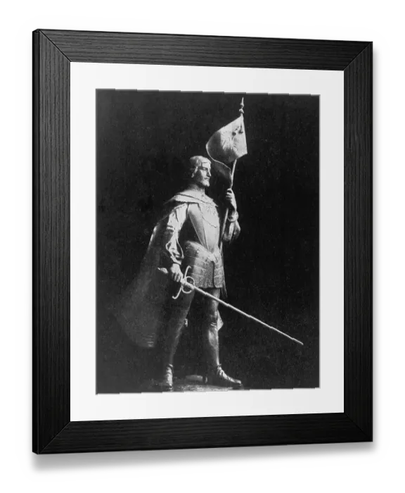 Framed Print : Spanish Explorer Panfilo De Narvaez in Armored Uniform