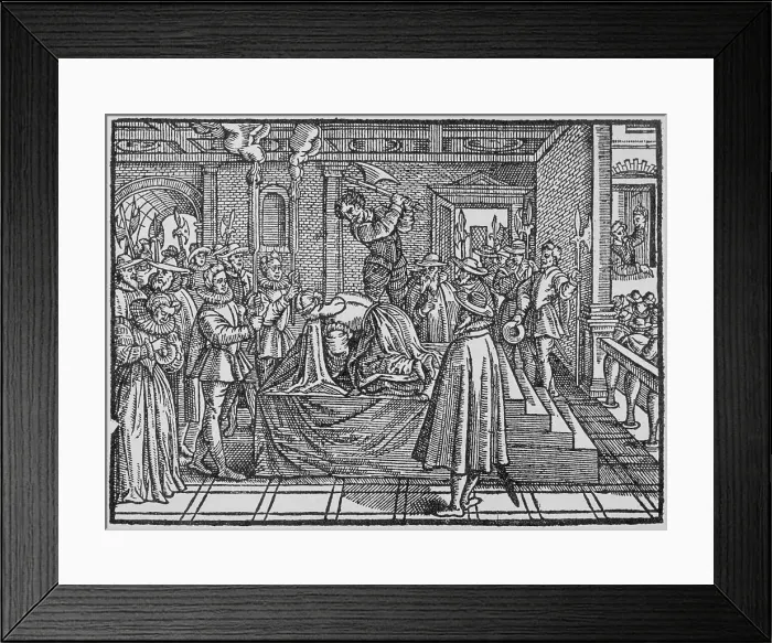 Framed Print : Execution Scene of Mary Queen of the Scots Framed Print : Execution Scene of Mary Queen of the Scots