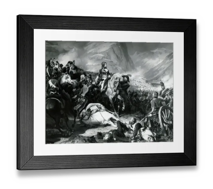 Framed Print : Napoleon Bonaparte Crossing Alps Framed Print : Napoleon Bonaparte Crossing Alps