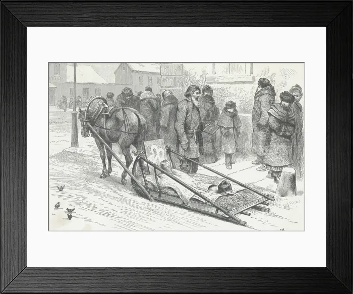 Framed Print : Poor Citizens Relief Man Collecting Street Donations Framed Print : Poor Citizens Relief Man Collecting Street Donations
