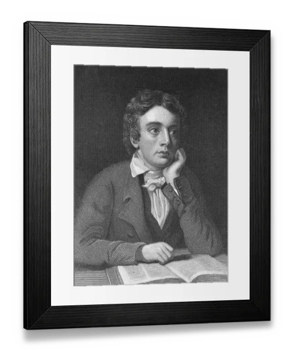 Framed Print : Portrait of John Keats, after a Painting by Joseph Severn Framed Print : Portrait of John Keats, after a Painting by Joseph Severn