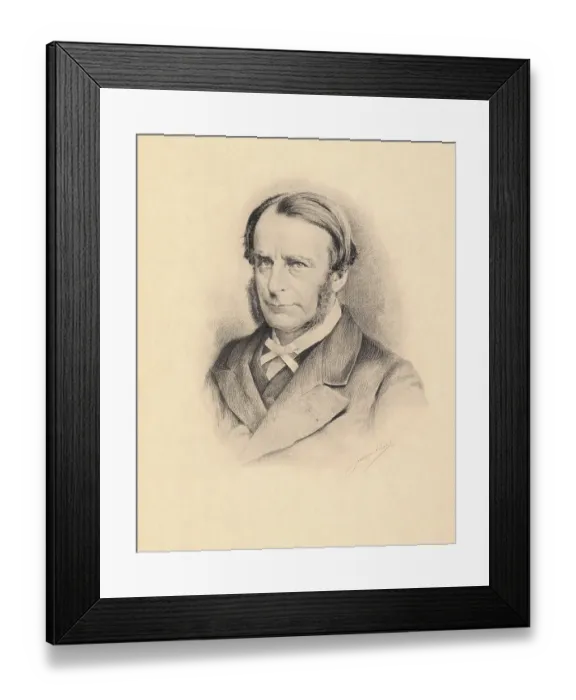 Framed Print : Portrait of English Writer Charles Kingsley Framed Print : Portrait of English Writer Charles Kingsley