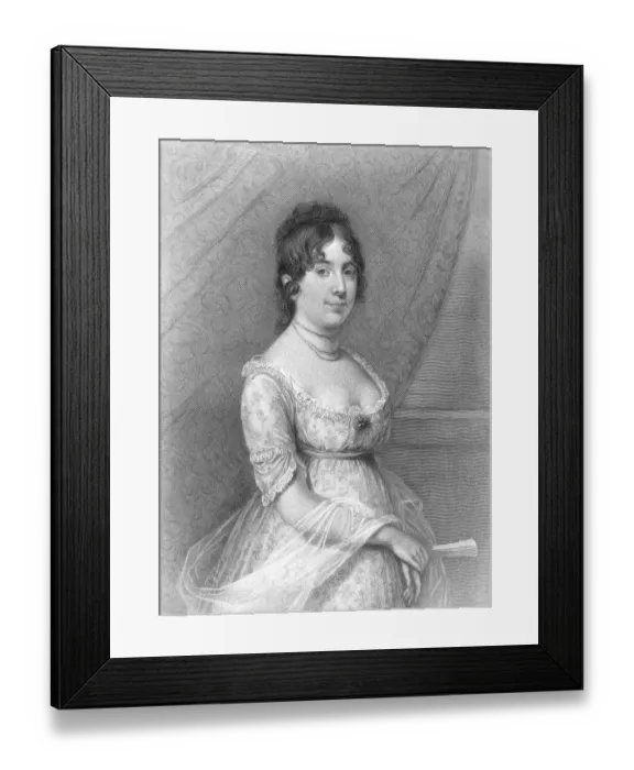 Framed Print : Portrait of the Wife of President James Madison Framed Print : Portrait of the Wife of President James Madison