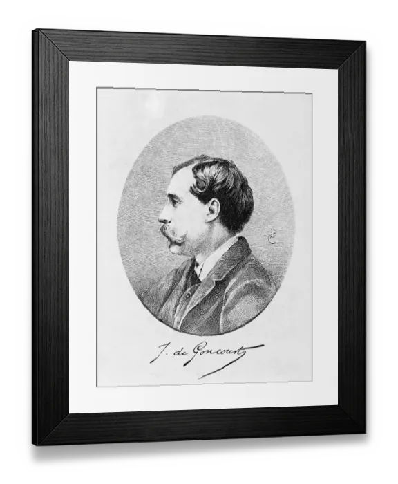 Framed Print : Portrait of Jules de Goncourt Framed Print : Portrait of Jules de Goncourt