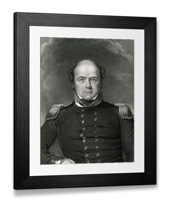 Framed Print : Portrait of Captain and Explorer John Franklin Framed Print : Portrait of Captain and Explorer John Franklin
