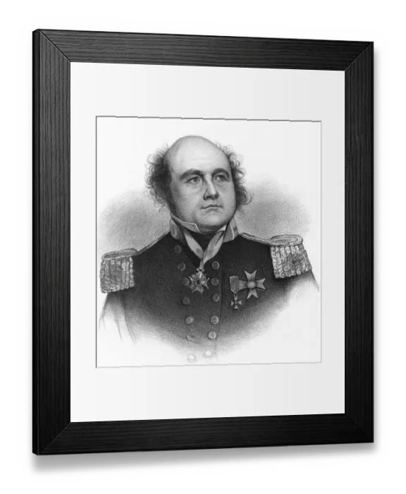 Framed Print : Illustrated Portrait of Sir John Franklin Framed Print : Illustrated Portrait of Sir John Franklin