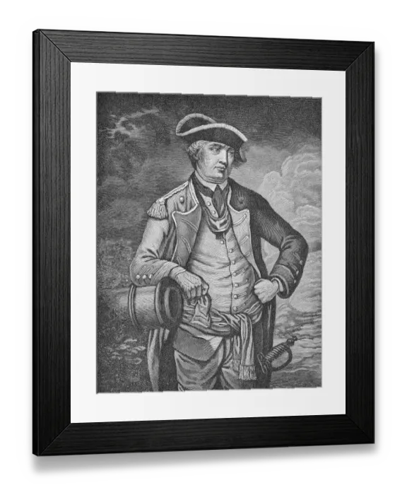 Framed Print : Portrait of American Revolutionary Israel Putnam Ready for Battle Framed Print : Portrait of American Revolutionary Israel Putnam Ready for Battle