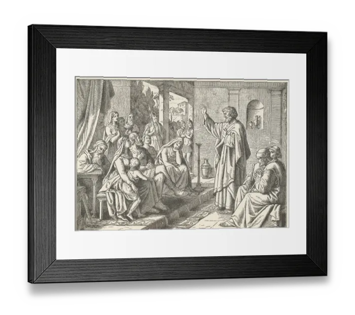 Framed Print : Saint Peter Blessing Cornelius and Family Members Framed Print : Saint Peter Blessing Cornelius and Family Members