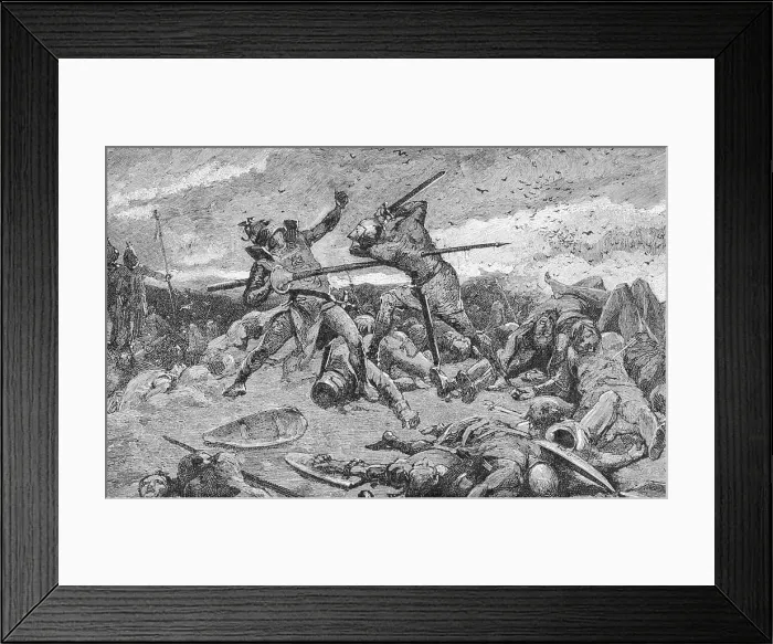 Framed Print : King Arthur and Saxons in Battle Framed Print : King Arthur and Saxons in Battle