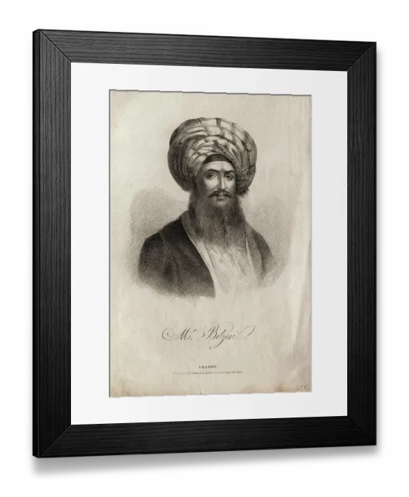 Framed Print : Portrait of Italian Archaeologist Giovanni Battista Belzoni Framed Print : Portrait of Italian Archaeologist Giovanni Battista Belzoni