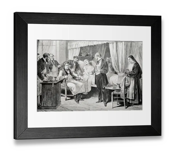 Framed Print : Doctors Transferring Blood into Patient Framed Print : Doctors Transferring Blood into Patient