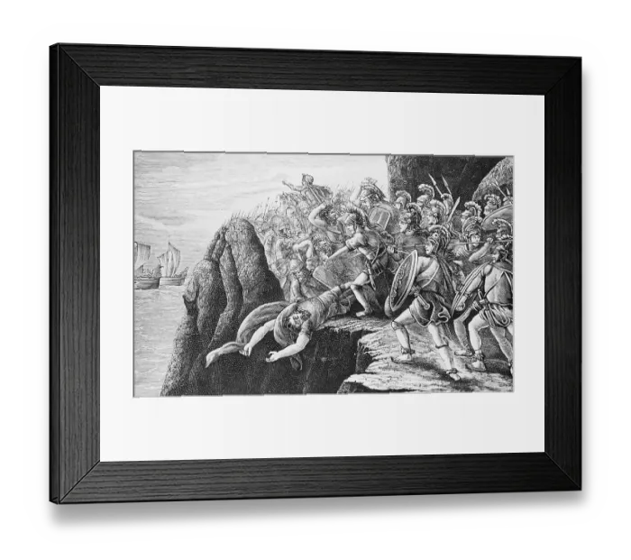 Framed Print : Men Preparing for Battle Scene Framed Print : Men Preparing for Battle Scene