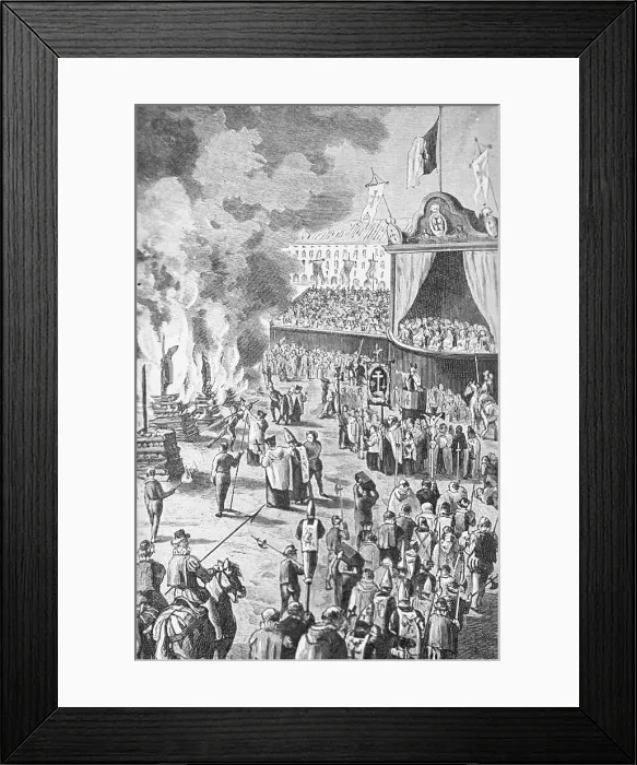 Framed Print : Judgement Scene at Spanish Inquisition Framed Print : Judgement Scene at Spanish Inquisition