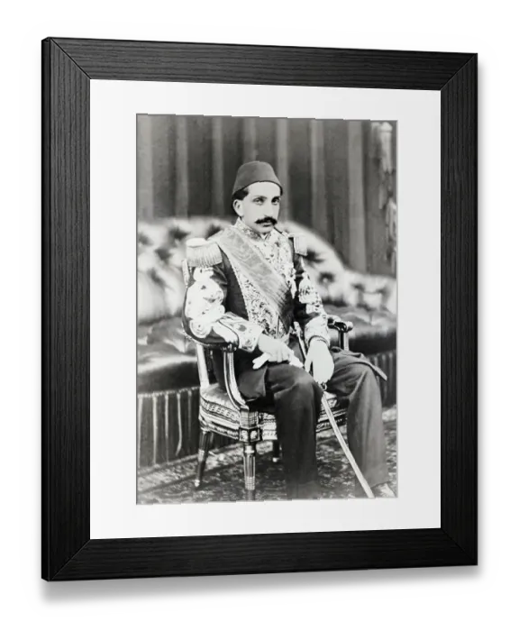 Framed Print : Ottoman Sultan Abdulhamid II in Military Uniform Framed Print : Ottoman Sultan Abdulhamid II in Military Uniform