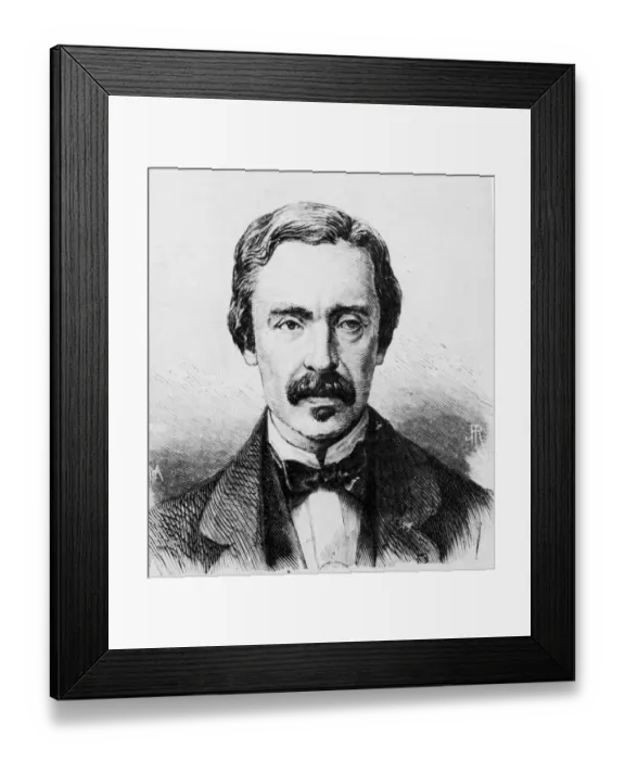 Framed Print : Portrait of French Scientist Jean Bernard Leon Foucault Framed Print : Portrait of French Scientist Jean Bernard Leon Foucault