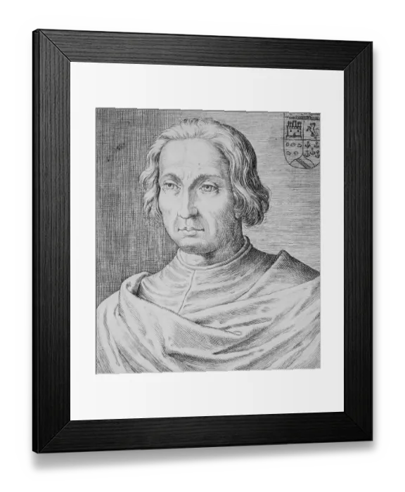 Framed Print : Portrait of Explorer Christopher Columbus Framed Print : Portrait of Explorer Christopher Columbus