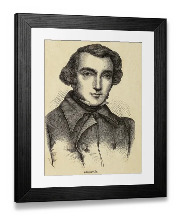 Framed Print : Portrait of French Politician Alexis de Tocqueville Framed Print : Portrait of French Politician Alexis de Tocqueville