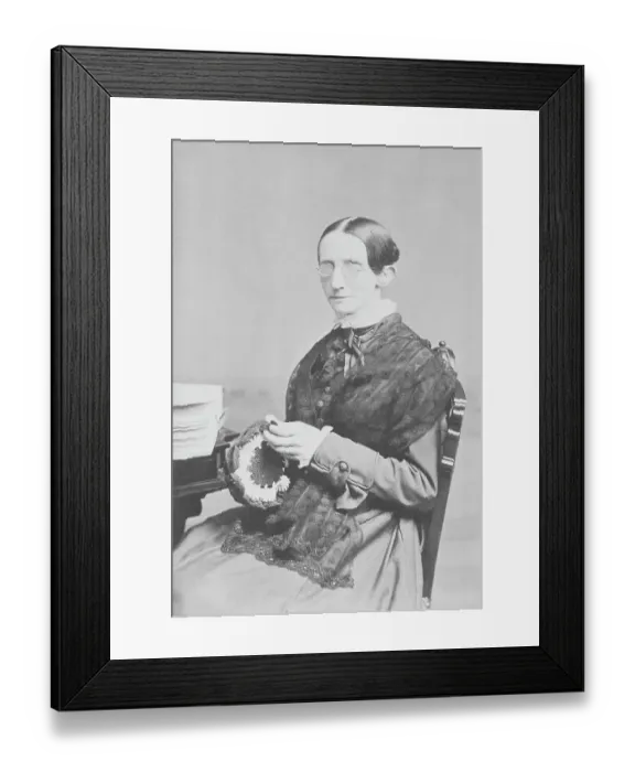 Framed Print : Blind and Deaf Laura Dewey Bridgman Handling Her Craft Framed Print : Blind and Deaf Laura Dewey Bridgman Handling Her Craft