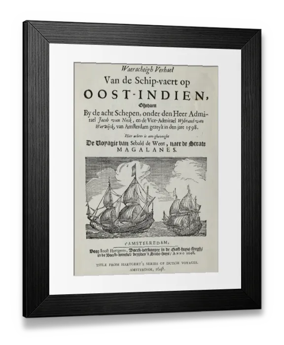Framed Print : Book Cover on Dutch Voyages Framed Print : Book Cover on Dutch Voyages