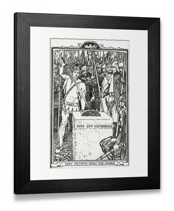 Framed Print : Arthurian Saga: How Arthur Drew The Sword Framed Print : Arthurian Saga: How Arthur Drew The Sword