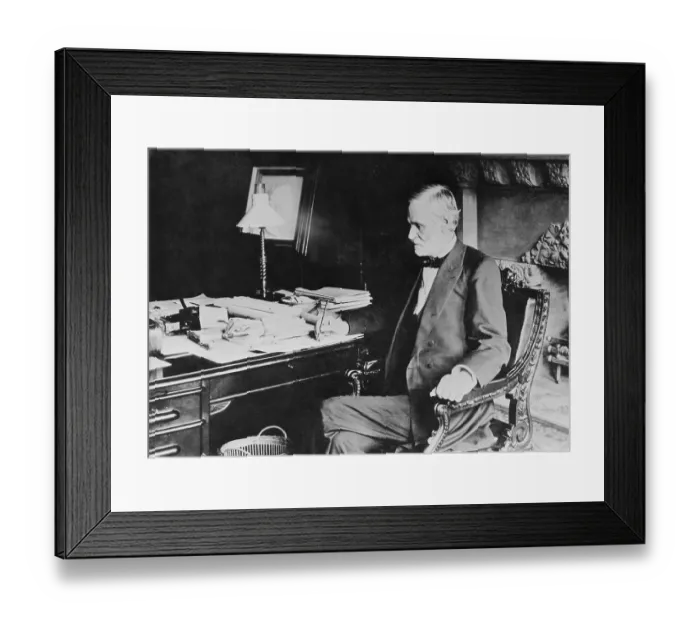Framed Print : John Sherman Seated at His Desk Framed Print : John Sherman Seated at His Desk