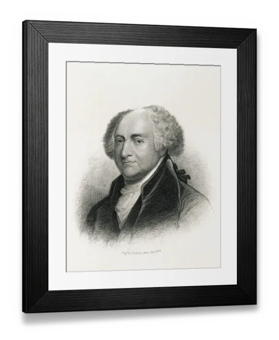 Framed Print : Drawn Portrait of Early President John Adams Framed Print : Drawn Portrait of Early President John Adams