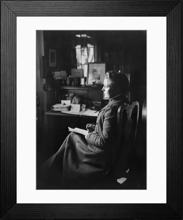 Framed Print : Sarah Orne Jewett Writing in Chair Framed Print : Sarah Orne Jewett Writing in Chair