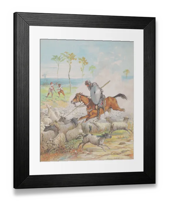 Framed Print : Scene from Cervantes Don Quixote Framed Print : Scene from Cervantes Don Quixote