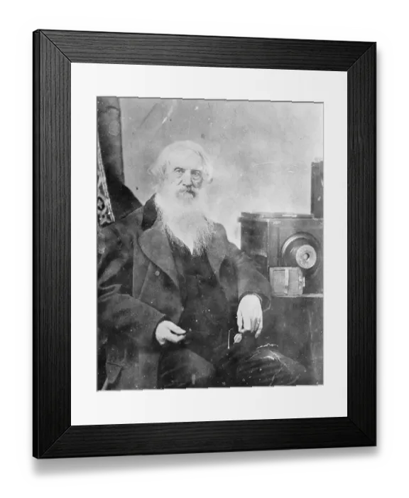 Framed Print : Telegraph Inventor Samuel F. B. Morse Posing with Camera Framed Print : Telegraph Inventor Samuel F. B. Morse Posing with Camera