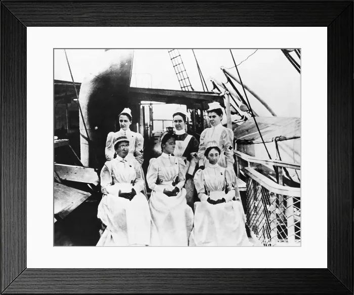 Framed Print : Nurses Sailing on Army Hospital Ship