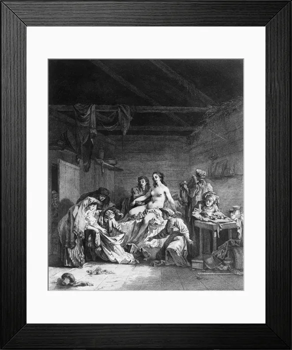 Framed Print : Russian Custom of Examining Newly Wedded Bride's Linen Framed Print : Russian Custom of Examining Newly Wedded Bride's Linen