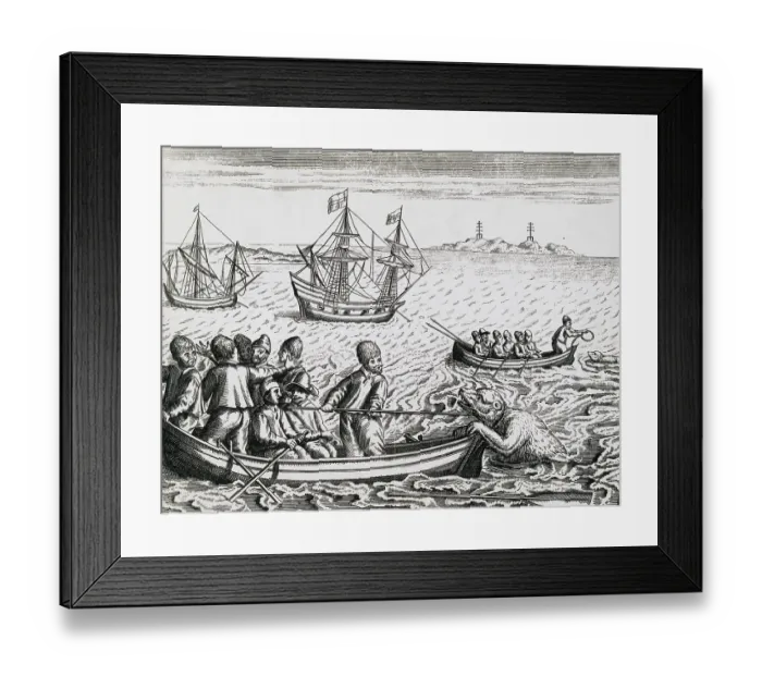 Framed Print : Barents and Explorers Capturing Polar Bears at Arctic Framed Print : Barents and Explorers Capturing Polar Bears at Arctic