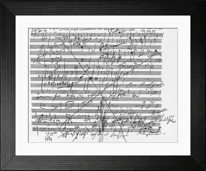 Framed Print : Display of Musical Score by Ludwig Beethoven Framed Print : Display of Musical Score by Ludwig Beethoven