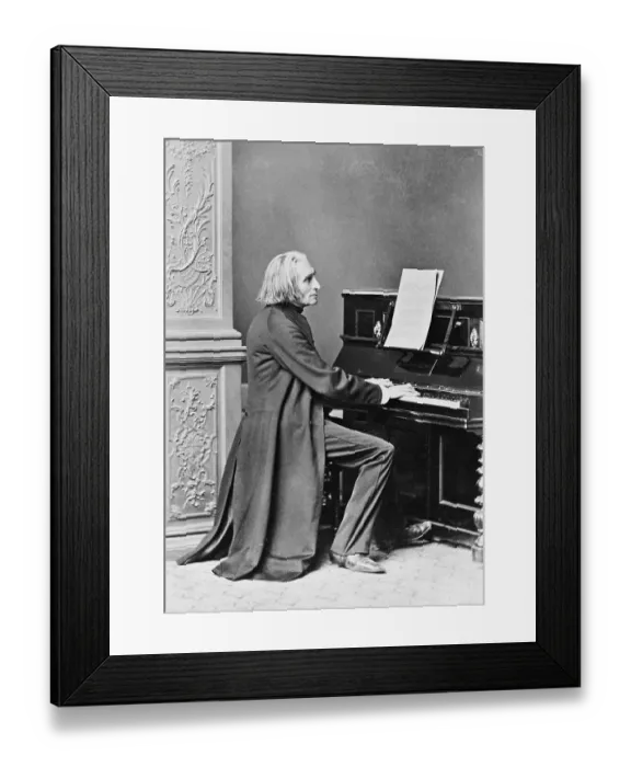 Framed Print : Franz Liszt Playing the Piano Framed Print : Franz Liszt Playing the Piano