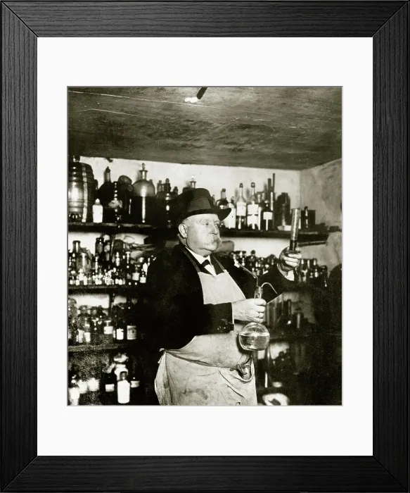 Framed Print : Portrait of Explosives Inventor Turpin in Laboratory Framed Print : Portrait of Explosives Inventor Turpin in Laboratory