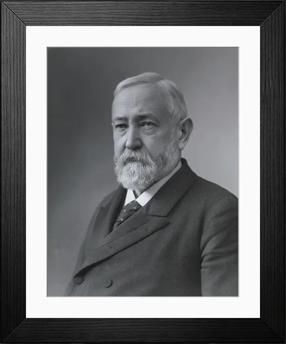 Framed Print : Pensive Portrait of President Benjamin Harrison Framed Print : Pensive Portrait of President Benjamin Harrison