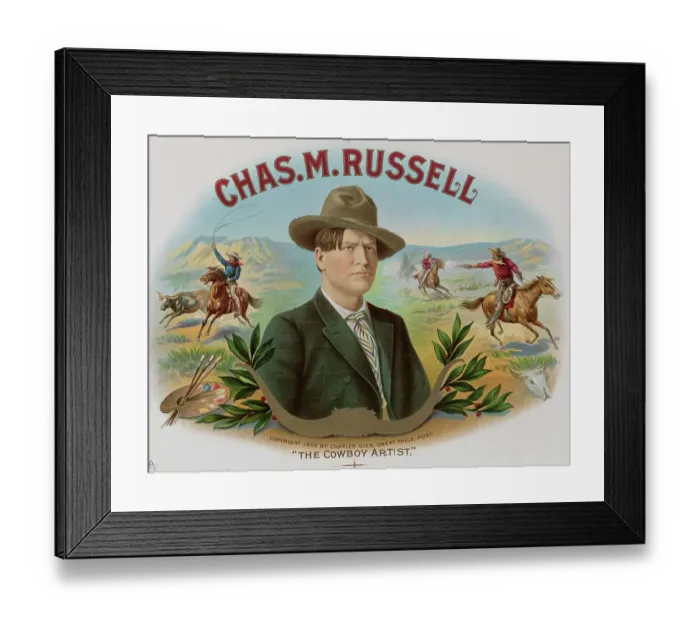 Framed Print : Chas. M. Russell Lithograph Framed Print : Chas. M. Russell Lithograph