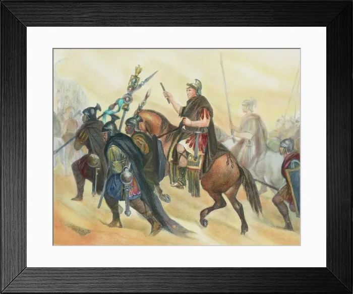 Framed Print : Hannibal and His Men Crossing Terrain for Battle Framed Print : Hannibal and His Men Crossing Terrain for Battle