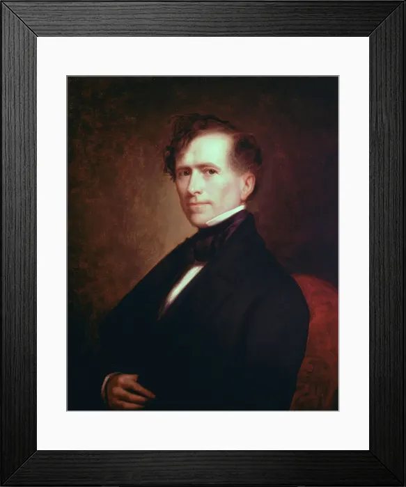 Framed Print : Illustrative Portrait of President Franklin Pierce Framed Print : Illustrative Portrait of President Franklin Pierce