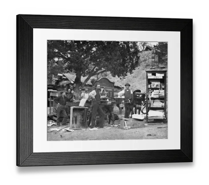 Framed Print : Early New Mexico Newspaper