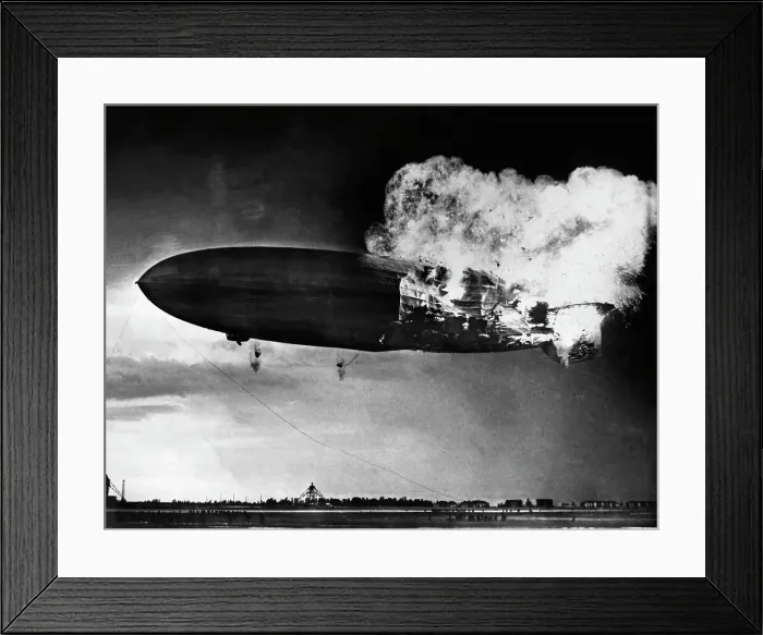Framed Print : Hindenburg Explosion Framed Print : Hindenburg Explosion