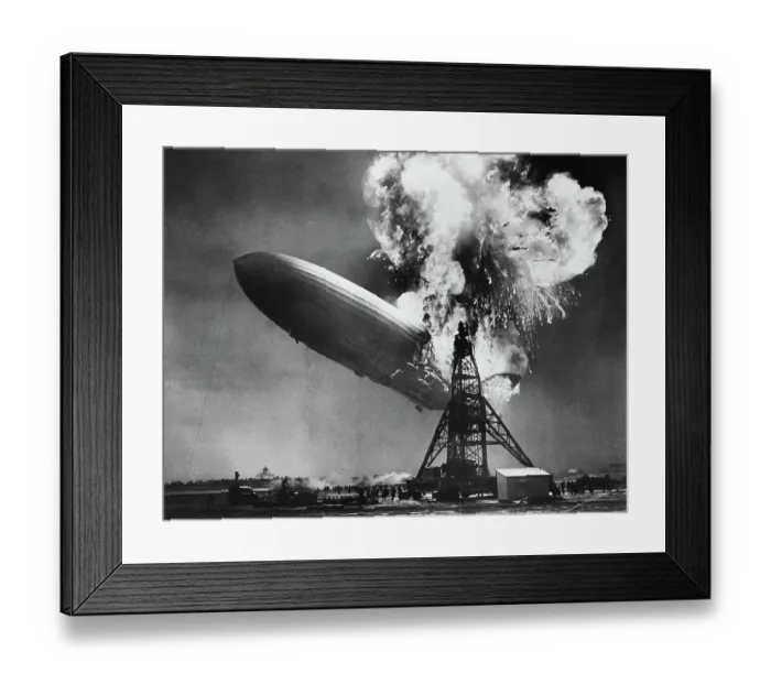 Framed Print : Hindenburg Explosion Framed Print : Hindenburg Explosion