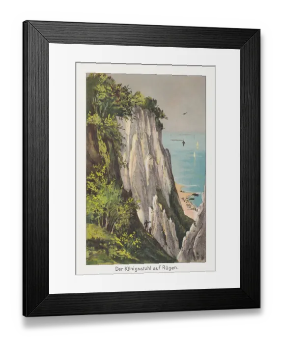 Framed Print : Konigsstuhl (King's Chair), , Rugen, Germany, chromolithograph, published in 1889 Framed Print : Konigsstuhl (King's Chair), , Rugen, Germany, chromolithograph, published in 1889