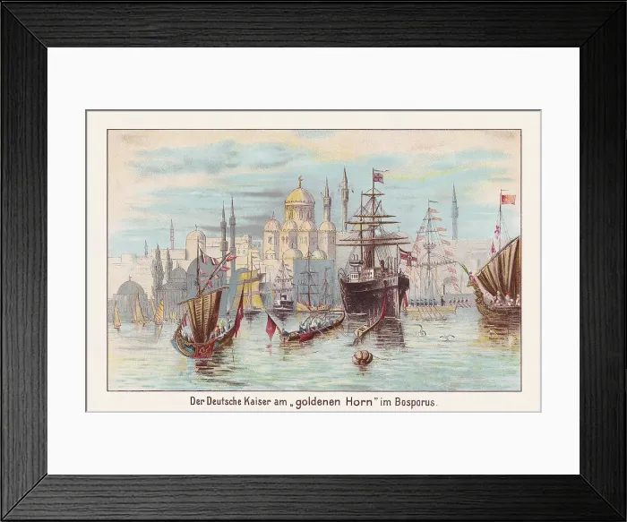Framed Print : Wilhelm II visits Istanbul, Ottoman Empire (1889), chromolithograph, published 1891 Framed Print : Wilhelm II visits Istanbul, Ottoman Empire (1889), chromolithograph, published 1891