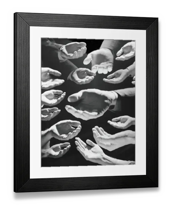 Framed Print : Multiple exposure montage of men's hands in various poses Framed Print : Multiple exposure montage of men's hands in various poses