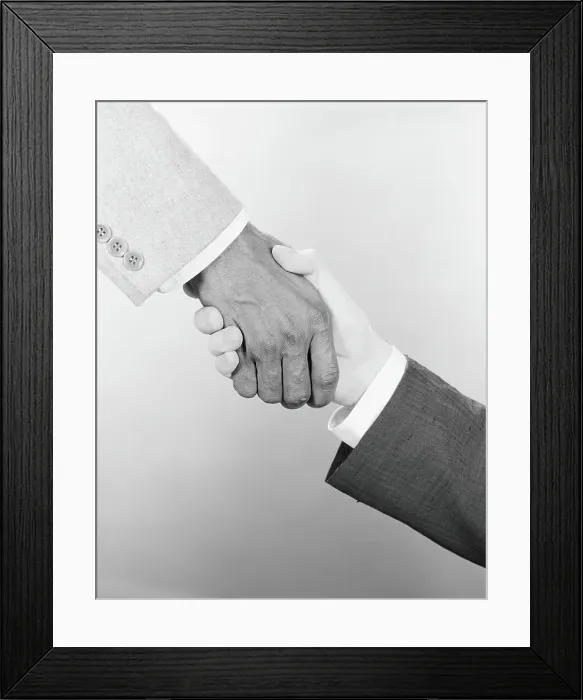 Framed Print : Men shaking hands Framed Print : Men shaking hands