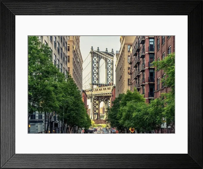 Framed Print : Manhattan Bridge - New York - USA Framed Print : Manhattan Bridge - New York - USA