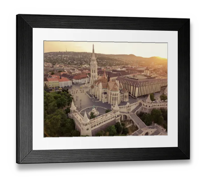 Framed Print : Aerial view from Budapest Framed Print : Aerial view from Budapest