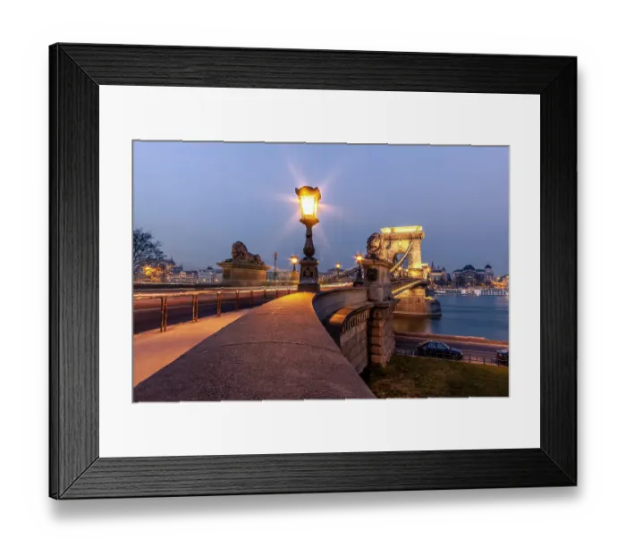 Framed Print : Budapest Chiain Bridge Framed Print : Budapest Chiain Bridge